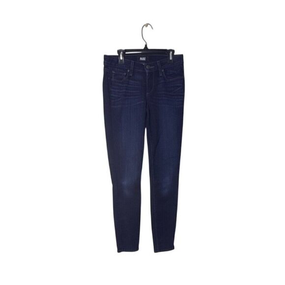 PAIGE Denim - Paige Verdugo Ankle Skinny Jeans Womens Size 25 Dark Wash Rayon/Cotton/Polyester